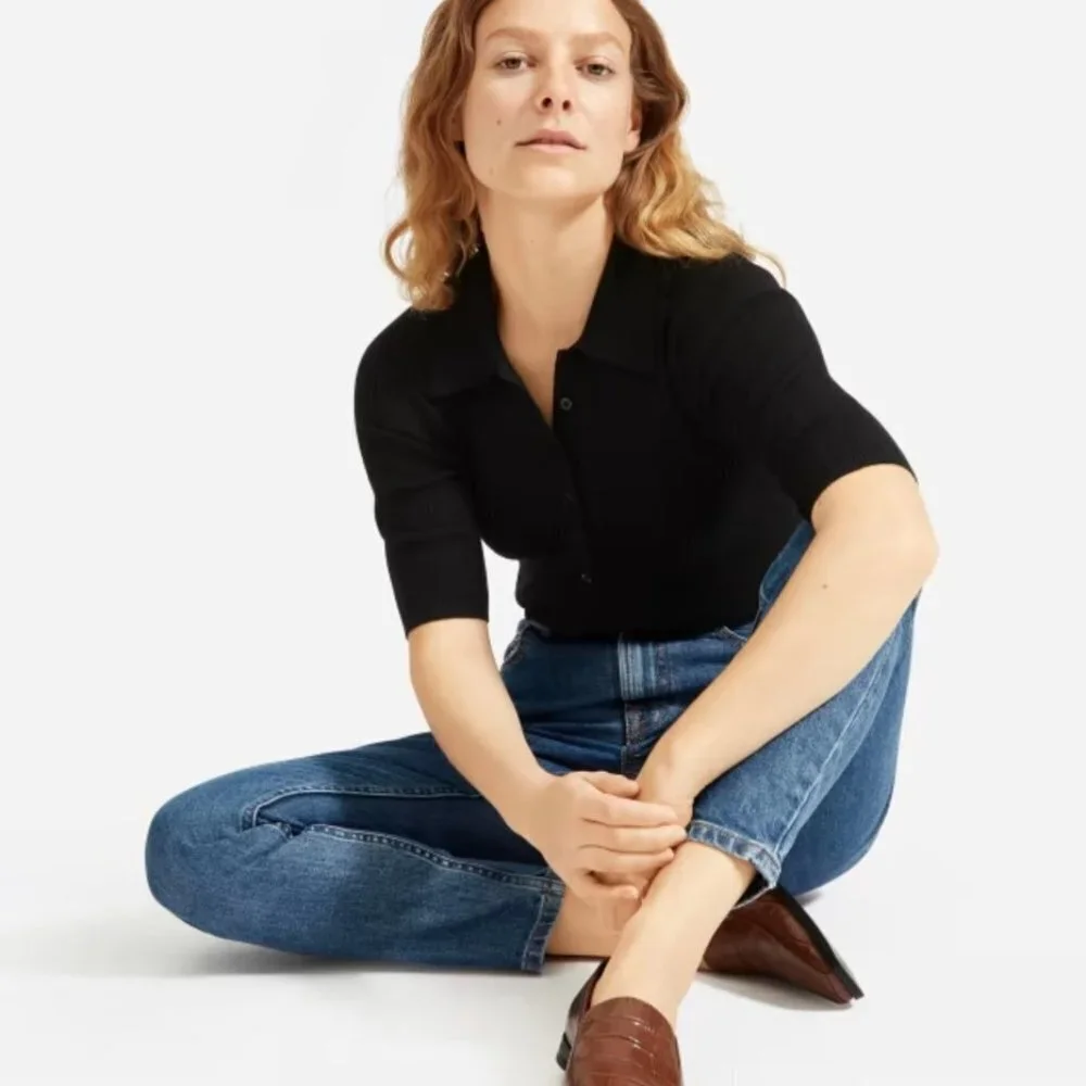 Everlane The High-Rise Skinny Jean Medium Wash High Waisted Blue Denim Size 27R